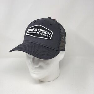 Harbor Freight Tools Est 1977 Trucker Hat Black Snapback Mesh Back Logo Patch